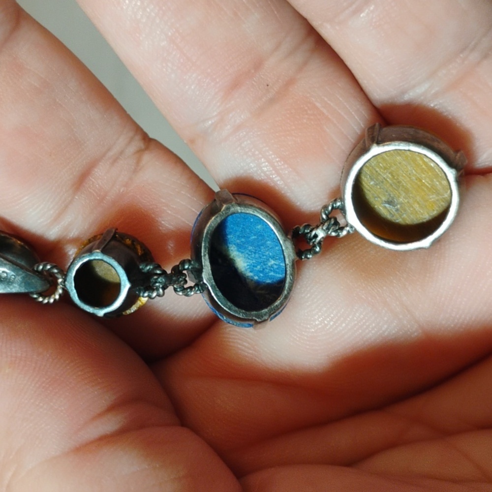 Elegant Blue and Brown pendant - Picture 4 of 5